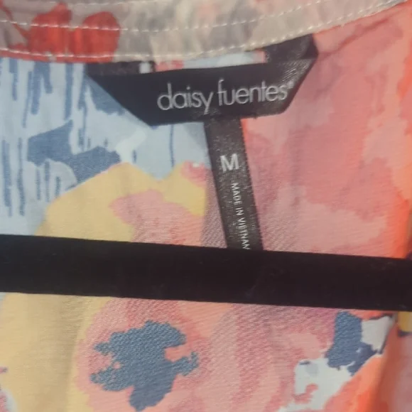 Daisy Fuentes Floral Blouse - Red and Orange - Picture 2 of 5